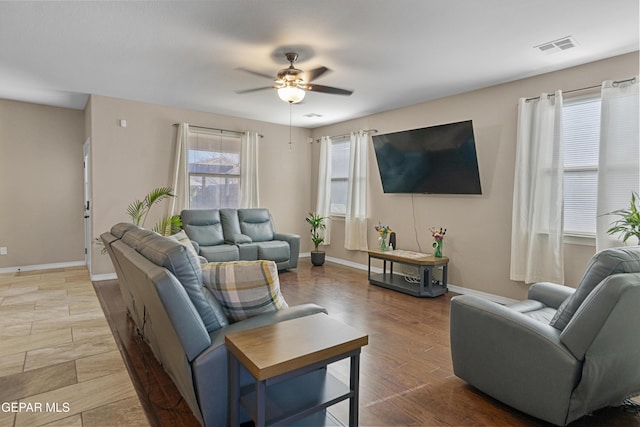 2057A Howard Jones, El Paso, TX 79938 - living area featuring ceiling fan and wood finished floors