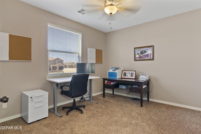 2057A Howard Jones, El Paso, TX 79938 - office featuring carpet flooring and a ceiling fan
