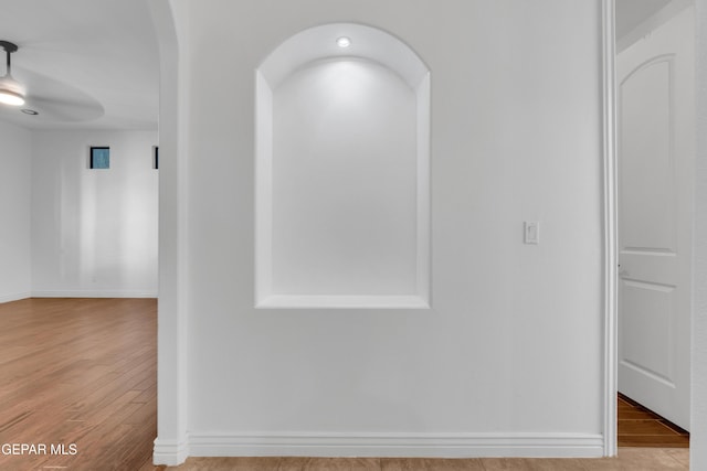 5833 Sundale Rd, El Paso, TX 79912 - spare room with wood finished floors and a ceiling fan