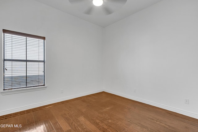5833 Sundale Rd, El Paso, TX 79912 - empty room featuring hardwood / wood-style flooring and ceiling fan