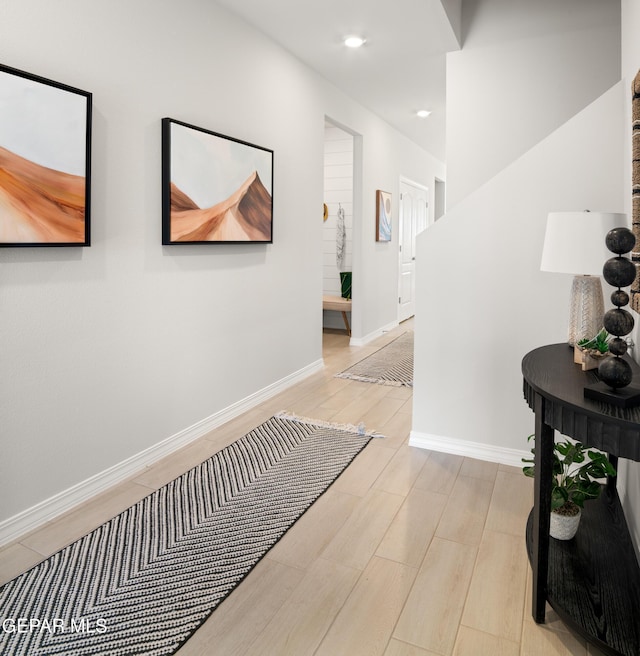 2204 Small Mountain Place, El Paso, TX 79911 - corridor with light wood-style floors and recessed lighting
