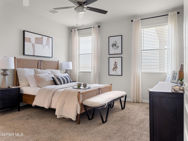 2221 Moon Loft Pl, El Paso, TX 79911 - bedroom with light carpet and ceiling fan