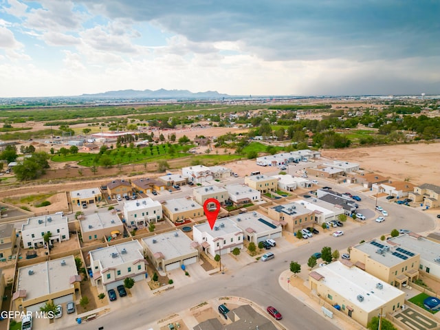 801 Hc Gilbert Minjares Dr Unit A, Socorro, TX 79927 - aerial perspective of suburban area featuring a mountain backdrop