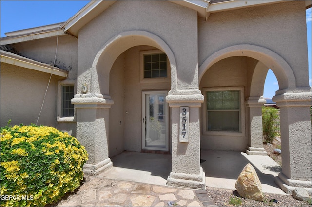 3517 Tierra Bahia Dr, El Paso, TX 79938 - doorway to property featuring stucco siding