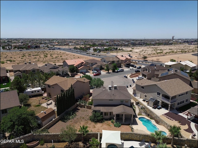 3517 Tierra Bahia Dr, El Paso, TX 79938 - aerial perspective of suburban area featuring a pool