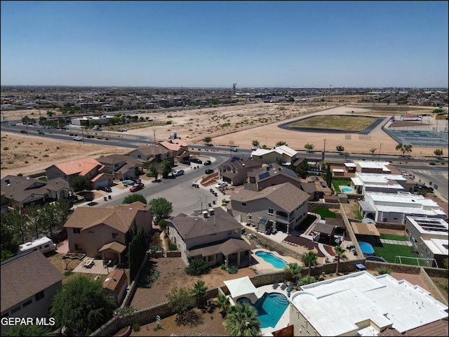 3517 Tierra Bahia Dr, El Paso, TX 79938 - aerial view of residential area with a pool area