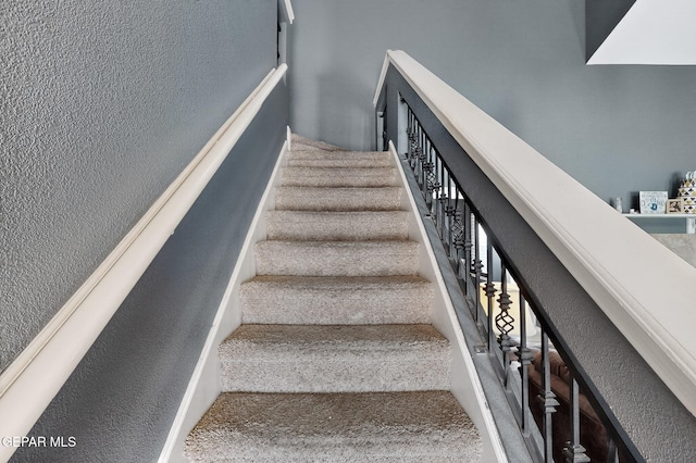 4640 Beacham St, El Paso, TX 79938 - stairway with a textured wall