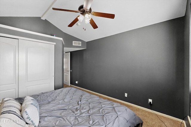4640 Beacham St, El Paso, TX 79938 - carpeted bedroom with a closet and a ceiling fan