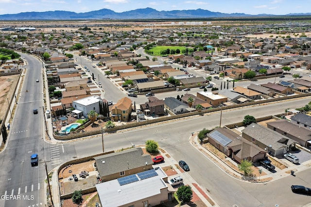 4640 Beacham St, El Paso, TX 79938 - aerial view of residential area featuring a mountainous background
