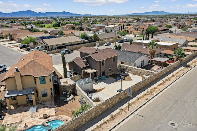 4640 Beacham St, El Paso, TX 79938 - aerial view of residential area with a mountain backdrop