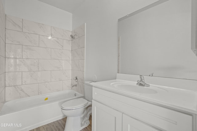 224 Penbridge Pl, El Paso, TX 79928 - full bath with vanity, shower / washtub combination, and wood finished floors