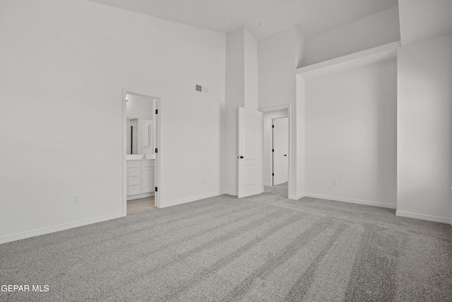 224 Penbridge Pl, El Paso, TX 79928 - carpeted spare room featuring high vaulted ceiling and baseboards