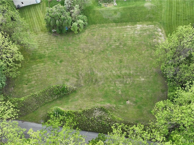 drone / aerial view with a rural view