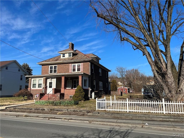 view of front of home with a porch