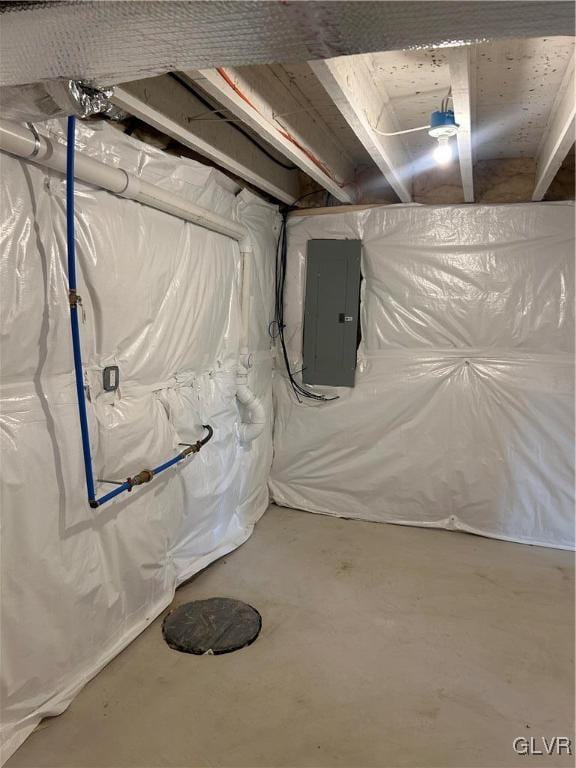 2848 Norton Ave Unit 4, Palmer Twp, PA 18045 - unfinished basement featuring electric panel