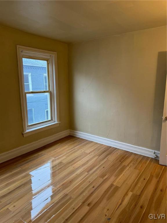 empty room featuring light hardwood / wood-style flooring