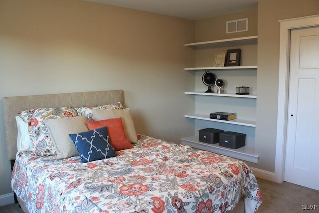 bedroom with carpet floors