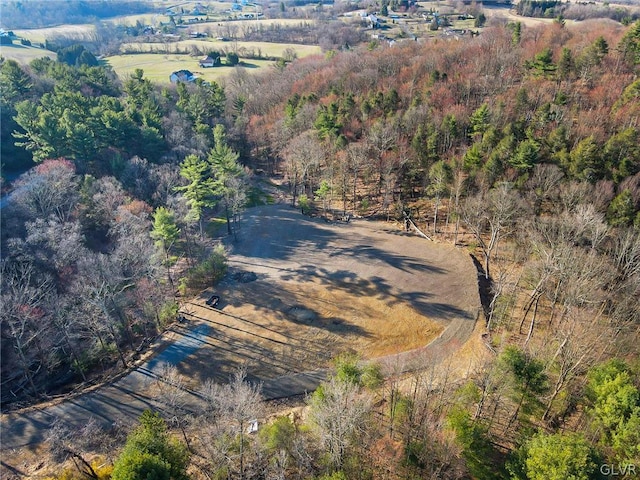 drone / aerial view with a rural view