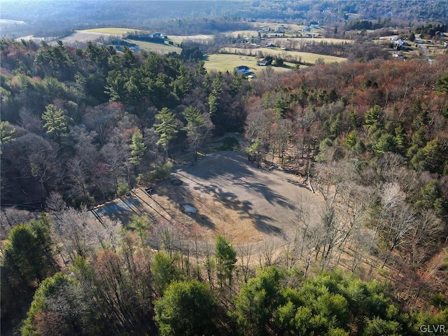 bird's eye view with a rural view