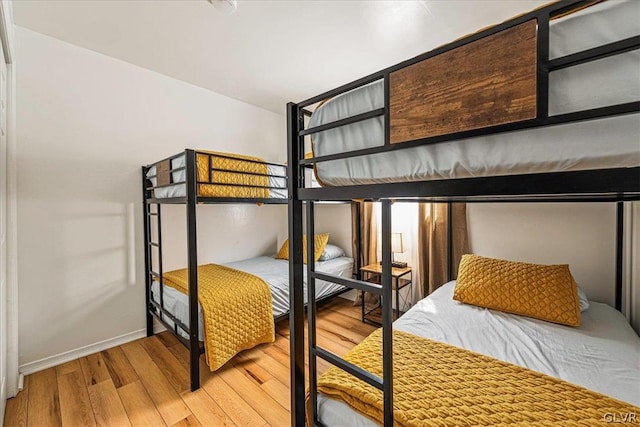 bedroom featuring light hardwood / wood-style floors