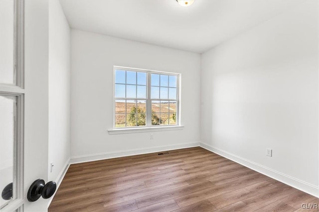 empty room featuring light hardwood / wood-style flooring