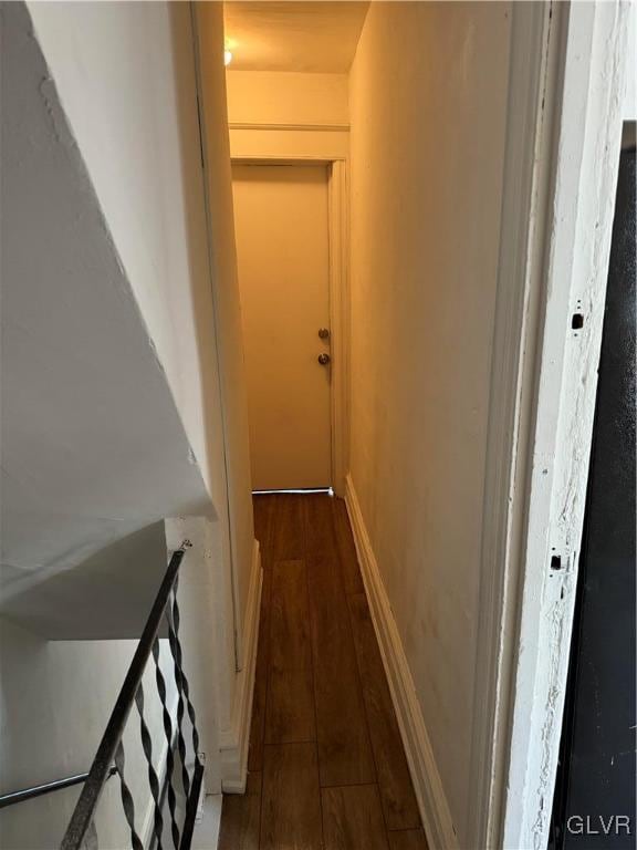 hallway featuring hardwood / wood-style floors