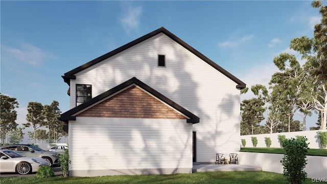 view of side of property with fence