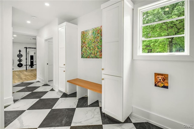 mudroom with plenty of natural light