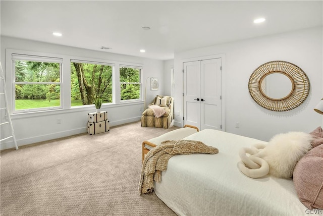 view of carpeted bedroom