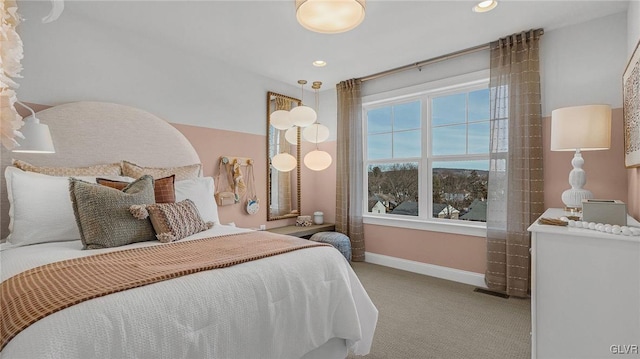 view of carpeted bedroom