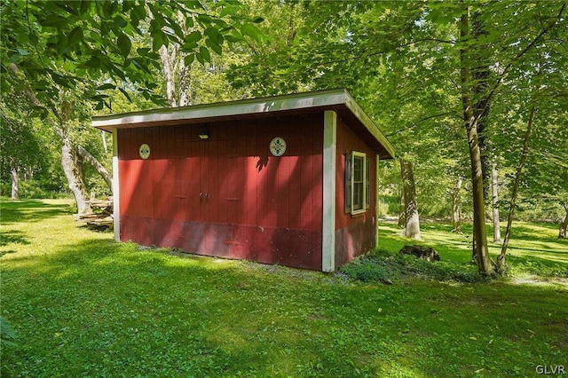 view of shed