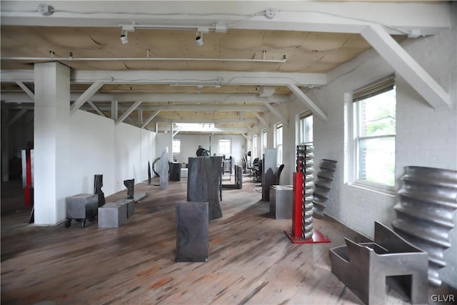 interior space featuring wood-type flooring