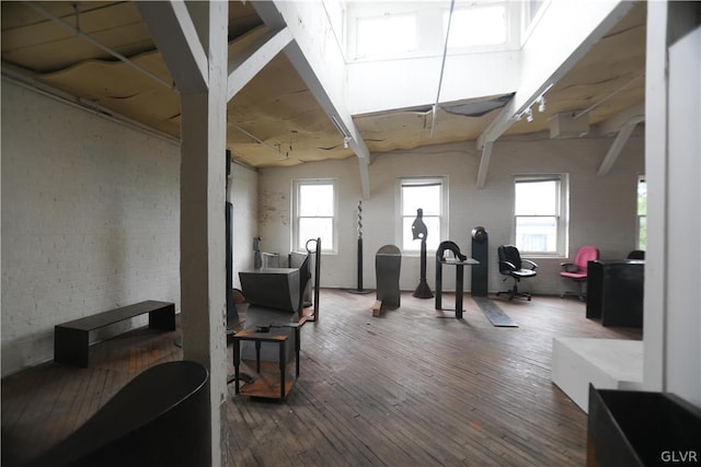 interior space featuring wood-type flooring