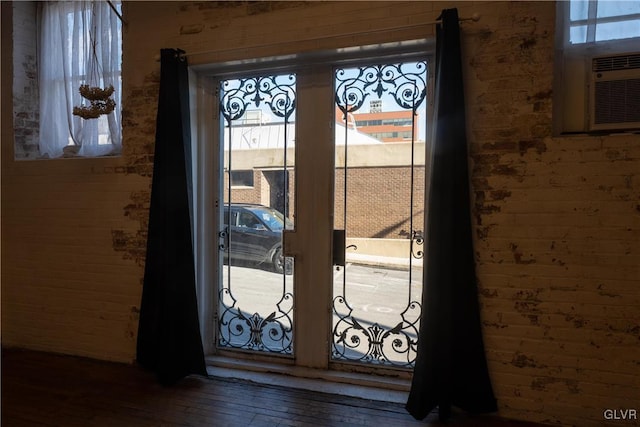 room details featuring french doors and cooling unit