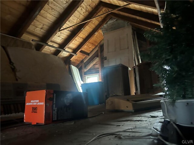 view of attic