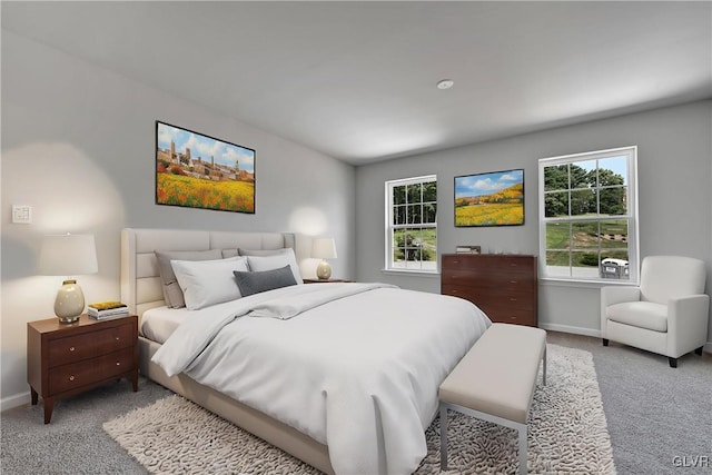 view of carpeted bedroom