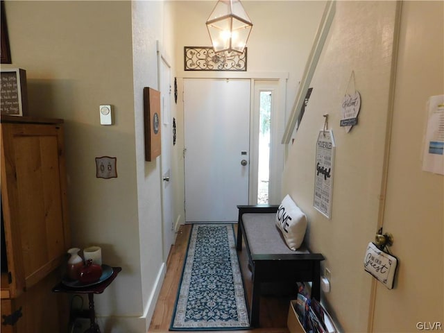 entryway featuring hardwood / wood-style floors