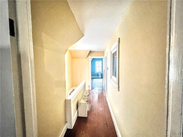 55 S Walnut St, Lansford Borough, PA 18232 - corridor featuring dark wood-style floors and baseboards