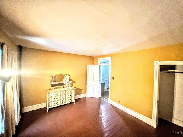 55 S Walnut St, Lansford Borough, PA 18232 - unfurnished bedroom with a closet, baseboards, and wood finished floors