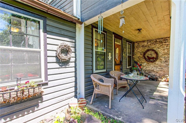 view of patio with covered porch