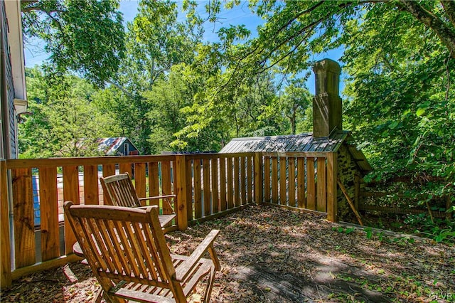 view of wooden terrace