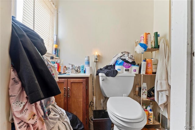 bathroom featuring toilet and vanity