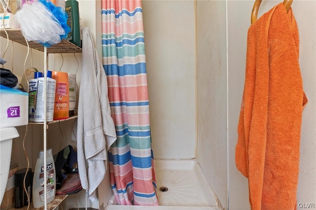 bathroom with walk in shower