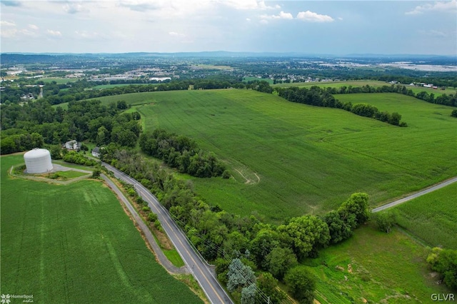 bird's eye view featuring a rural view