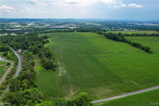 bird's eye view with a rural view