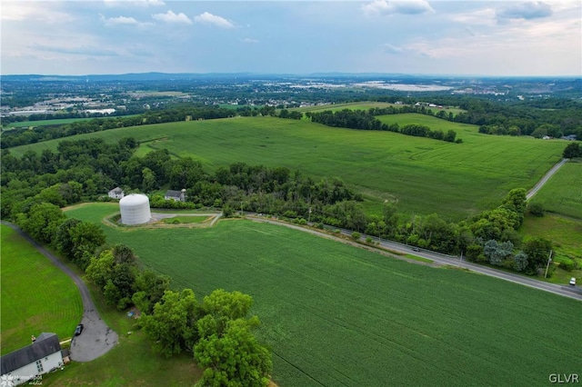 bird's eye view featuring a rural view