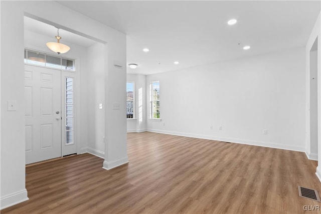 entryway featuring wood-type flooring