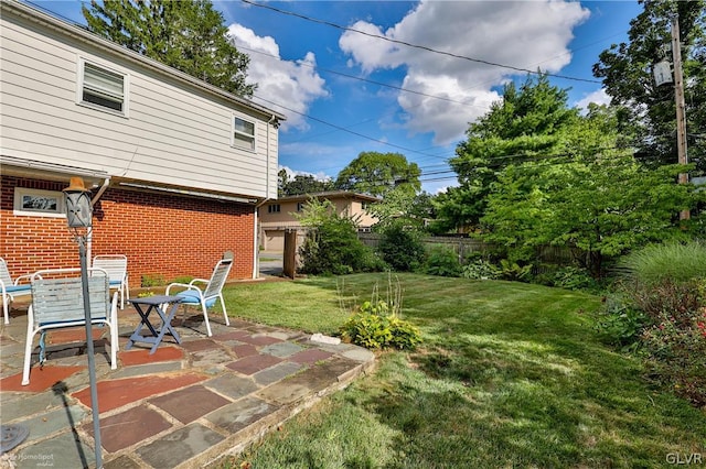 view of yard featuring a patio