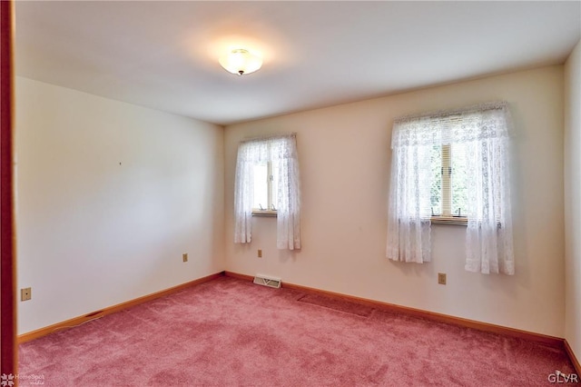 carpeted empty room featuring a wealth of natural light