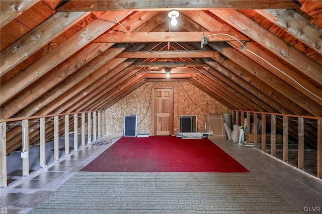 view of attic